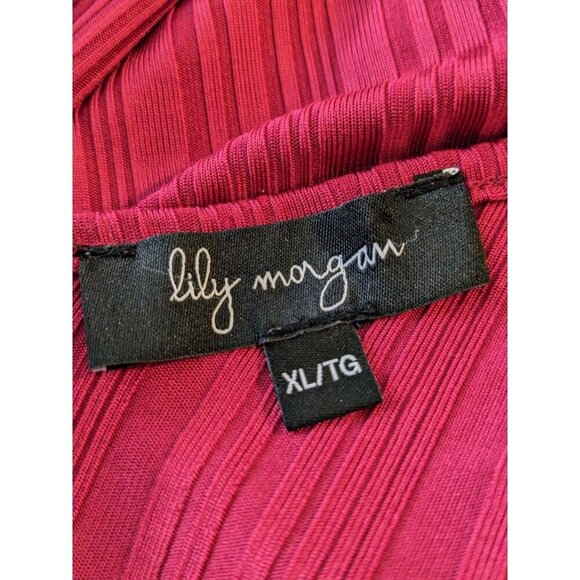 Womens XL Lace Trim Y2K Style Camisole Tank Top Sleeveless Cami Red Textured - Picture 6 of 8